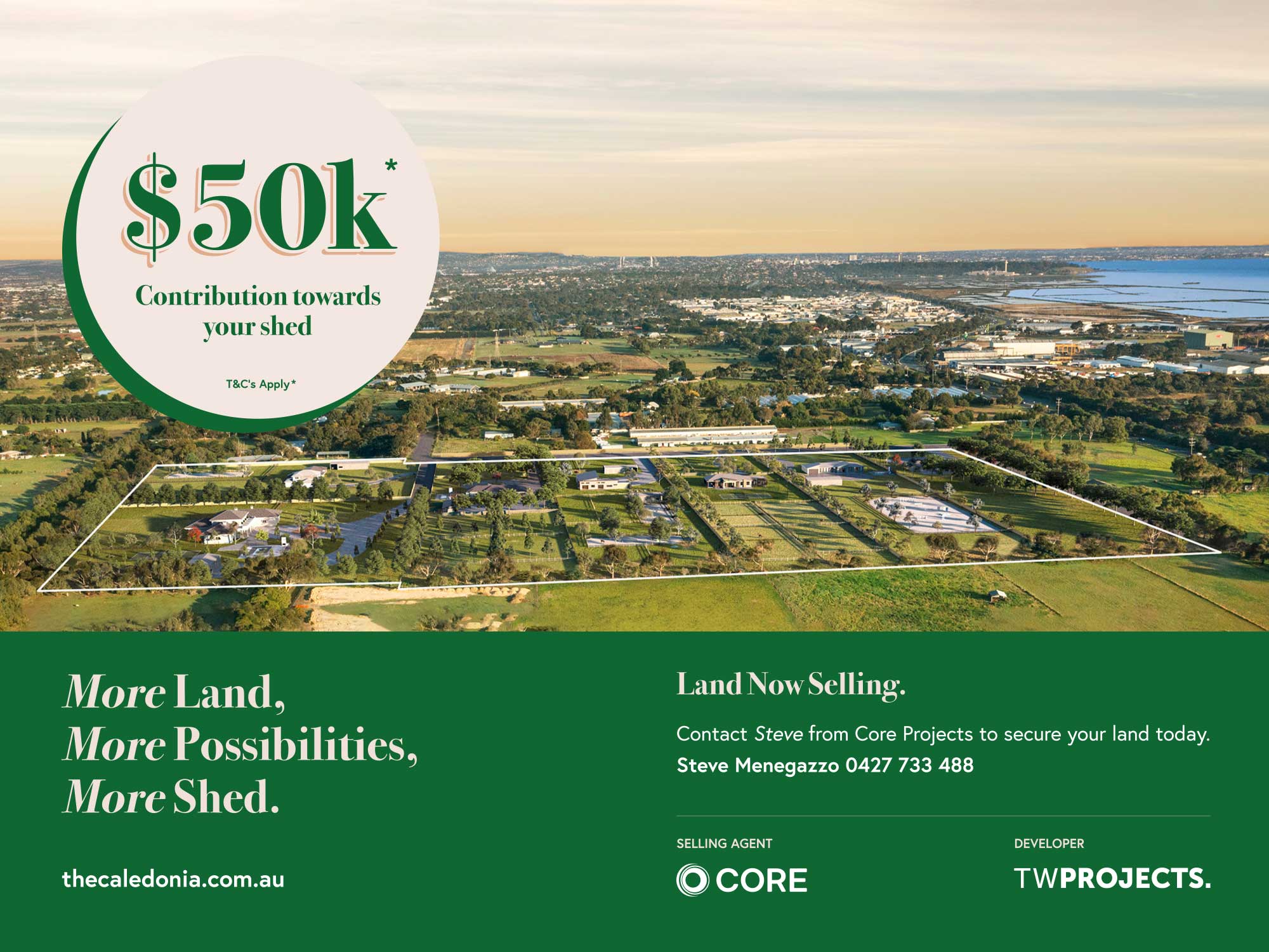 The Caledonia – $50k Contribution towards your shed