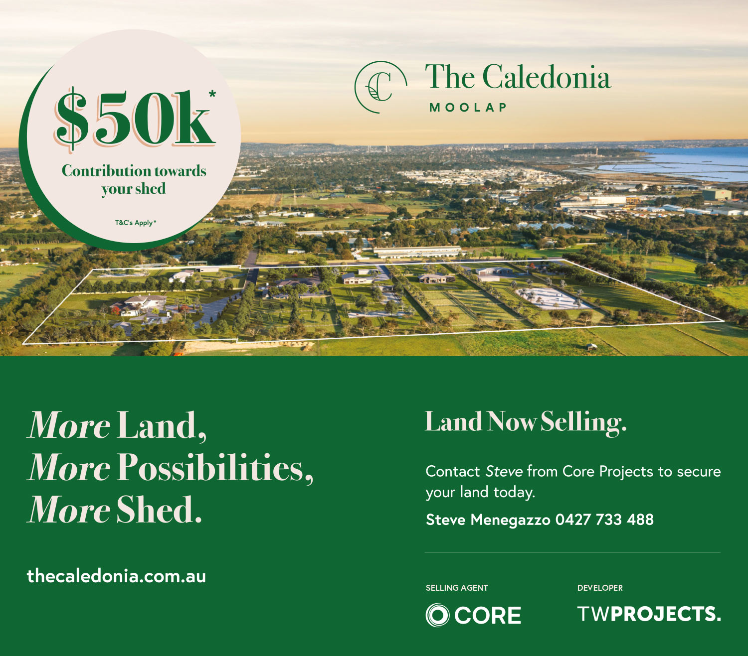 The Caledonia – $50k Contribution towards your shed
